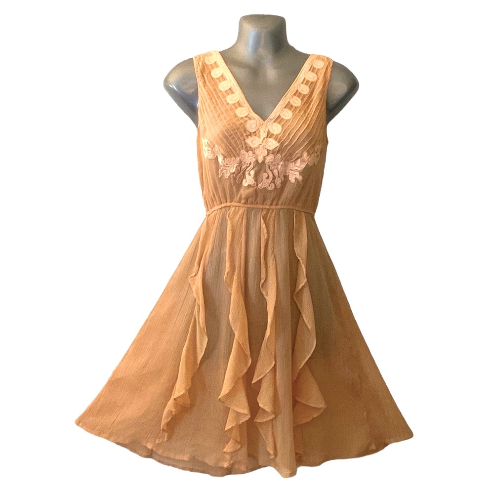 Elegant lightweight nude dress